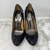 BADGLEY MISCHKA WOMEN'S FOOTWEAR black silver 7