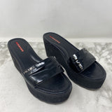 PRADA WOMEN'S SANDALS black 37.5