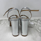 SCHUTZ WOMEN'S HEELS silver 7.5