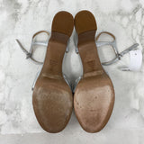 SCHUTZ WOMEN'S HEELS silver 7.5