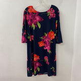 WOMEN'S PLUS DRESS navy floral XXL