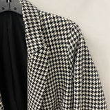 rachel zoe WOMEN'S PLUS TOP black white houndstooth 1X