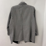 rachel zoe WOMEN'S PLUS TOP black white houndstooth 1X