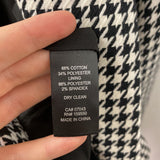 rachel zoe WOMEN'S PLUS TOP black white houndstooth 1X