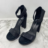 WISHBONE WOMEN'S HEELS black glitter 8.5