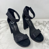 WISHBONE WOMEN'S HEELS black glitter 8.5