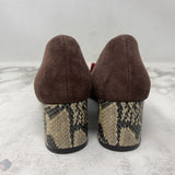 COLE HAAN WOMEN'S HEELS brown red beige 7.5