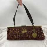 NINE WEST WOMEN'S BAG burgundy yellow