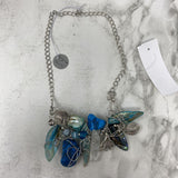 WOMEN'S NECKLACE silver aqua