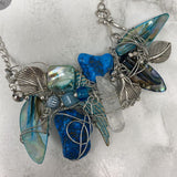 WOMEN'S NECKLACE silver aqua