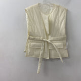 WOMEN'S VESTS OUTERWEAR cream M/S