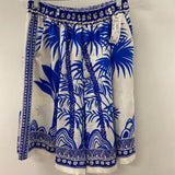 ZARA WOMEN'S SHORTS blue white M