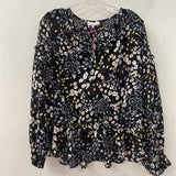 PARKER WOMEN'S BLOUSE/SHIRT navy floral M