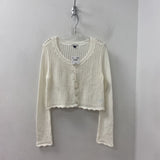 AMERICAN EAGLE WOMEN'S CARDIGAN white L