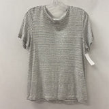 HUDSON NORTH WOMEN'S T-SHIRT white black stripe S