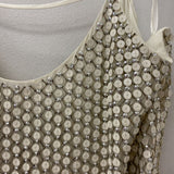 PARKER WOMEN'S DRESS ivory silver S/L
