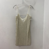 PARKER WOMEN'S DRESS ivory silver S/L