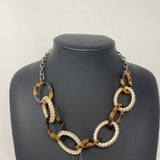 WOMEN'S NECKLACE silver beige brown