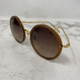 LINDA FARROW WOMEN'S SUNGLASSES brown