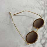 LINDA FARROW WOMEN'S SUNGLASSES brown