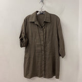 LILIBLEU WOMEN'S BLOUSE/SHIRT olive L