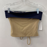 TIGER MIST WOMEN'S TANK/CAMI beige navy XS