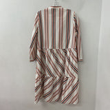 COS WOMEN'S DRESS white multi stripe 8