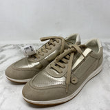 GEOX WOMEN'S SNEAKERS beige metallic 10