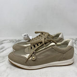GEOX WOMEN'S SNEAKERS beige metallic 10
