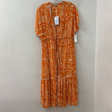 BLUE ISLAND WOMEN'S TOP orange white S
