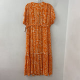 BLUE ISLAND WOMEN'S TOP orange white S