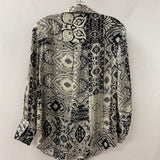 WOMEN'S BLOUSE/SHIRT black white print S