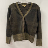 BURBERRY WOMEN'S CARDIGAN metallic check S