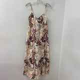 WOMEN'S DRESS white blush brown olive M