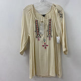 ROOTS WOMEN'S BLOUSE/SHIRT ivory multi XL