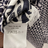 MAX VOLMARY WOMEN'S BLOUSE/SHIRT navy white geo print 6