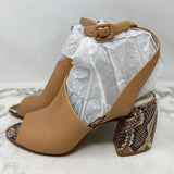 LOUISEetCIE WOMEN'S HEELS beige brown 8.5