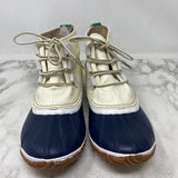 SOREL WOMEN'S RAIN BOOTS cream navy 10