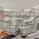 GRIZAS WOMEN'S TOP white grey blue orange XL