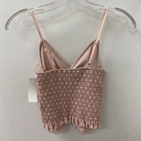 WOMEN'S TANK/CAMI pink white dots S