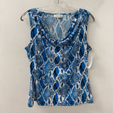 CALVIN KLEIN WOMEN'S TANK/CAMI blue snake print L