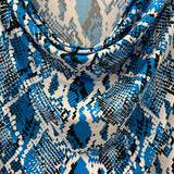 CALVIN KLEIN WOMEN'S TANK/CAMI blue snake print L