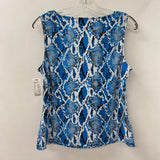 CALVIN KLEIN WOMEN'S TANK/CAMI blue snake print L