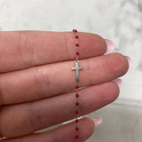 925 WOMEN'S BRACELET silver red