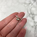 925 WOMEN'S RING gold green 6.5