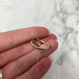 925 WOMEN'S RING gold green 6.5