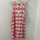 HATLEY WOMEN'S DRESS pink white orange XL