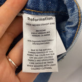 REFORMATION WOMEN'S JEANS blue S/27