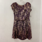 JOE FRESH WOMEN'S DRESS purples beige XS