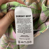 SUNDAY BEST WOMEN'S SKIRT lime pink white 2